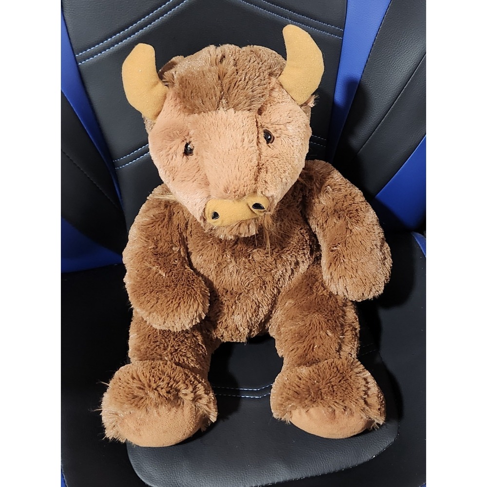 Wishpets Plush Buffalo Bison 2015 Brown 19" Fuzzy Wish Pets Furry stuffed animal